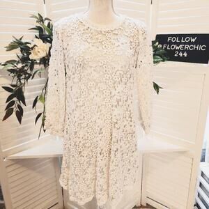 ETOILE ISABEL MARANT LACE PATTERN MINI DRESS  SIZE 38 (SMALL)